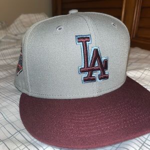LA Dodgers New Era Fitted Hat, with patch